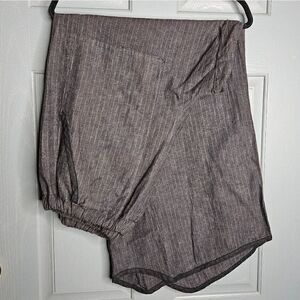 Cynthia Ashby wide leg pant, charcoal and black, size large